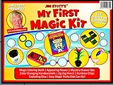 Jim Stott's 'My First Magic Kit' for Kids, Magic Tricks Set for Girls and Boys, Appearing Flower, Magic Coloring Book, Mystery Box, Color Changing Handkerchiefs, Exploding Dice, and More
