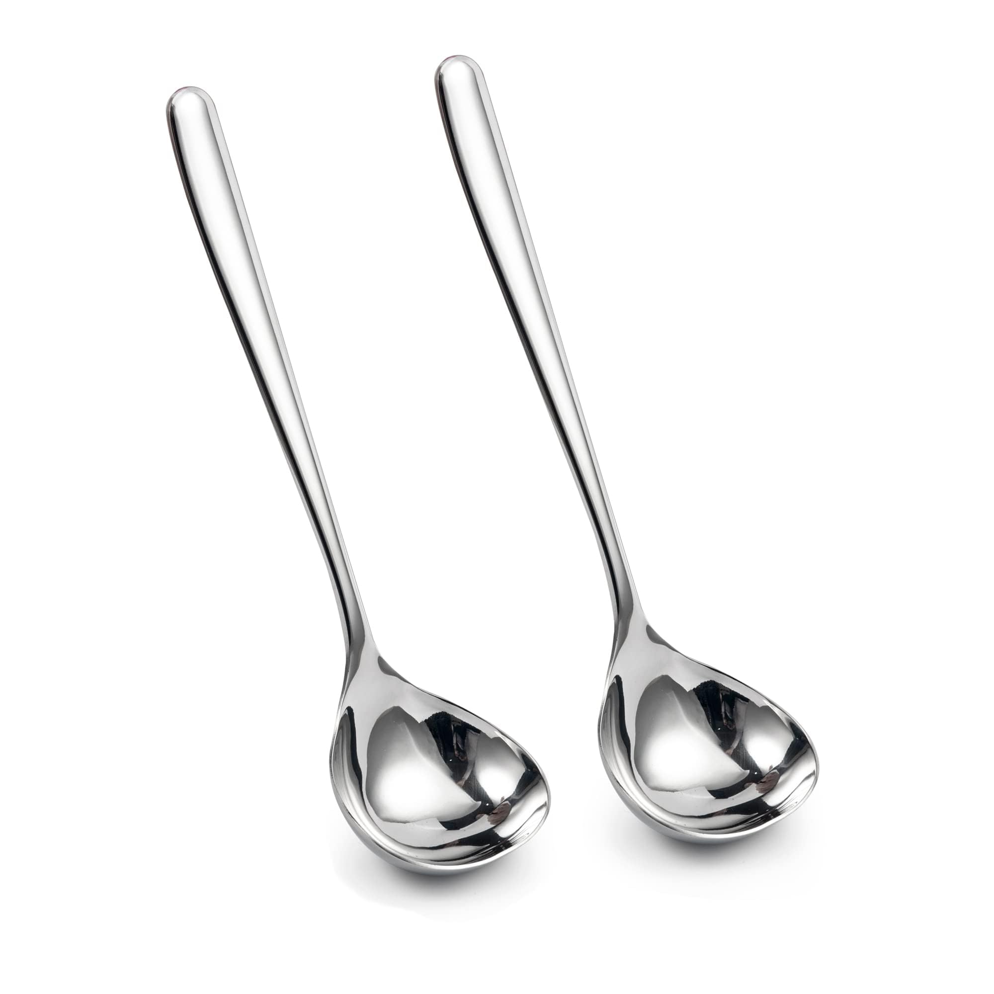 IMEEA 8-inch Soup Ladle Set of 2, SUS304 Stainless Steel Serving Sauce Ladle