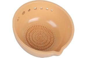 Garlic Grater Plate and Herbal Stripper Plate & Bowl with 7 Hole Sizes for Gingers Cheese & Bowl