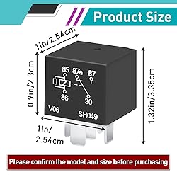 2 Pcs RY116 Relay, 12V 40A, 5-Pin, High-Performance