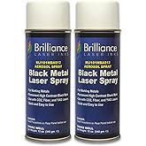 Pack of 2 - BLI101-12 Oz - Aerosol Black Laser Ink for Metals Marking - CO2 Laser - Fiber Laser - YAG, Durable, Permanent, High Contrast, Brilliance Laser Inks