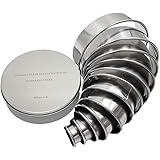 DflowerK 12 Circle Cookie Biscuit Cutter Set Pastry Cutter Premium 304 Stainless Steel Ring Baking Mold for Dough Donut Scone
