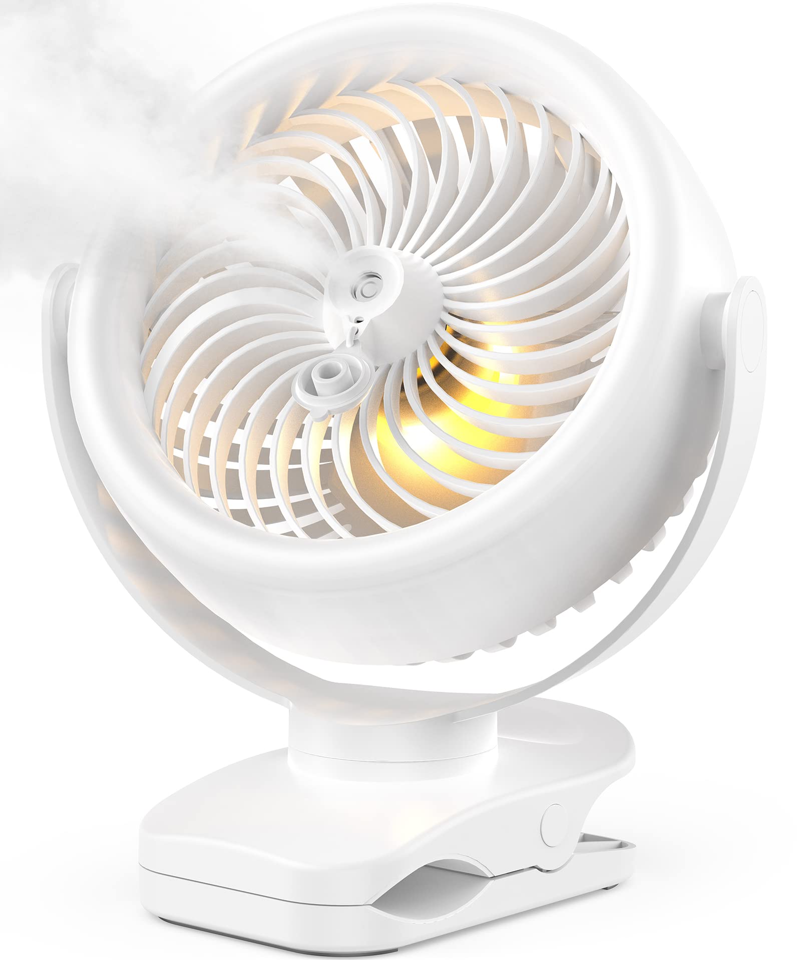 Photo 1 of TYZU 7" Portable Cooling Misting Fan | 4000mAh Rechargeable Battery 130ml Tank Outdoor Clip-On | 4 Speeds + 2 Modes For Camping/Stroller/Golf Cart/Patio