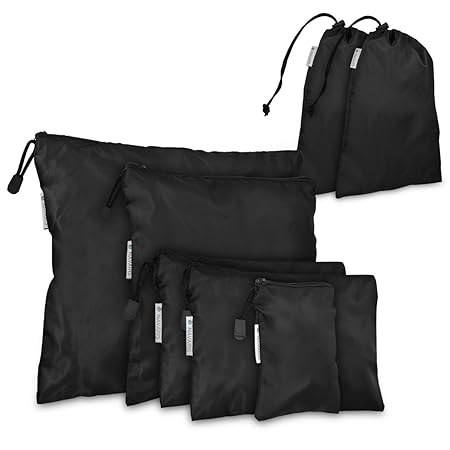 Navaris Koffer Packbeutel Set 7-teilig - 7X Schuhbeutel Wäschebeutel Reise Packtaschen - Rucksack Organizer Beutel - Stausack