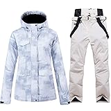 RIUIYELE Women's Ski Bib Suit Jacket Waterproof