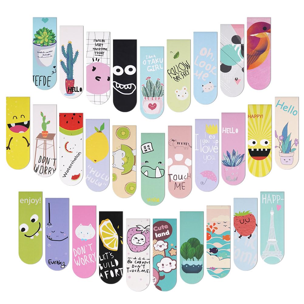 Vicloon Magnetic Page Clips, 30Pcs Book Marker Clip, Magnet Page Markers Markers Page Clip Inspirational Quotes Bookmarks Magnetic Bookmarks for Students Children Adults Reading Supplies (Bird) — image 1
