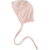 Copper Pearl Baby Bonnets: Ultra-Soft, Comfy to Wear, Tie-On Infant Sun Hat for Protection Against UV Rays, Trendy Coordinating Designs Swaddles, 6-12 Months - Blush