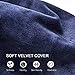MLVOC Travel Pillow 2 Pack, Inflatable Neck Pillow with Ear Plugs, Eye Mask, Drawstring Bag and Soft Velvet Neck Support for Airplanes Travel (Blue+Grey)
