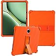 Case for Oneplus Pad 2/Pad Pro 12.1 inch 2024 New Tablet PC Android 14- Soft Silicone Shock Proof Lightweight Stand Rubber Shell Protective,Kids Friendly Soft Silicone Adjustable Stand Cove,Orange