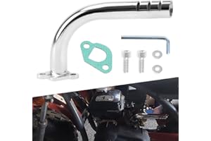 CMIYETO Upgrade Header Exhaust Pipe Kit for GX160 GX200 6.5HP Non Hemi Predator 196cc 212cc Coleman BT200X CT200U CT200U-EX KT196 RB200 Clone Baja Warrior Trail Master MB200 Engine Go Kart Mini Bike Silver