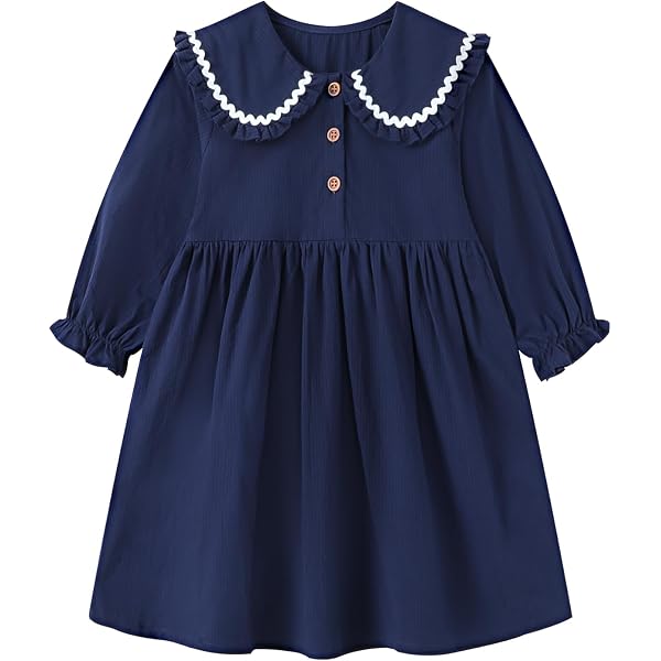 navy blue peter pan collar dress Peter Pan Collared Dress w/Piping [TX191-1013-4-DK NAVY]
