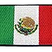 EmbTao Mexico Flag Patch Embroidered Applique Mexican Iron On Sew On National Emblem