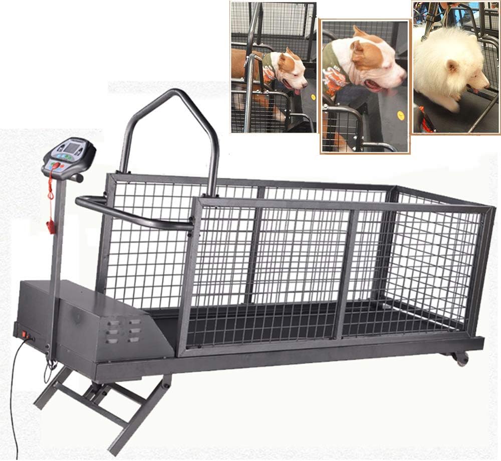 MMUY1 Large Dog Treadmill,Collapsible Pet Fitness Treadmill with LED Display and Can