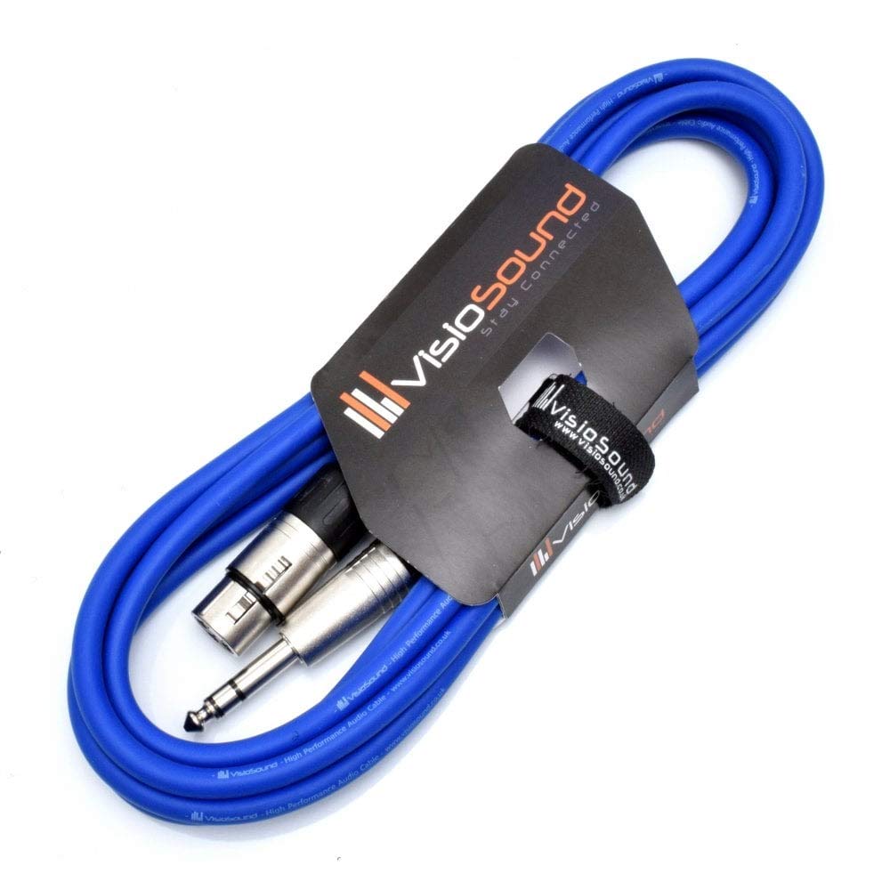 Female XLR to 6.35mm Stereo TRS Jack Lead/Balanced Signal/Audio Patch