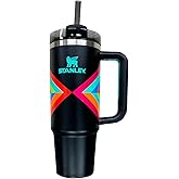 STANLEY Quencher H2.0 FlowState Stainless Steel Vacuum Insulated Tumbler with Lid and Straw for Water, Iced Tea or Coffee (Hyper Geo, 30 oz)