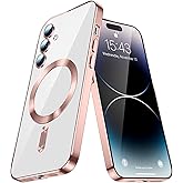 LEMAXELERS Magnetic Case for Samsung Galaxy Note 10 Compatible with MagSafe Wireless Charging [Non Yellowing] Slim Soft TPU Anti-Scratch Cover for Samsung Galaxy Note 10, Rose Gold YY