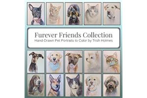 Furever Friends Collection: Hand-Drawn Pet Portraits to Colour