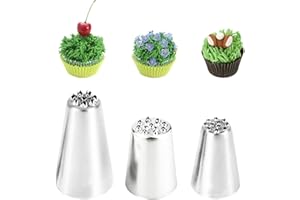 Grass Piping Tip for Cake Decorating,Grass Tip 233 234 29,Cake Icing Tips for Frosting Grass,Hair,Fur,3 Pcs Christmas Cupcake