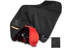 Snow Blower Cover Weatherproof - 60"x33"x47",600D PU-Coated Oxford Fabric, Fits Most 2-Stage Snow Blower (Premium Black)