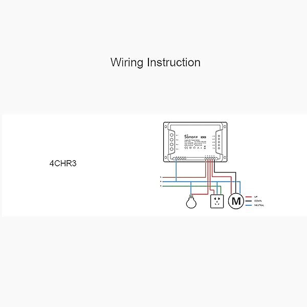 Janhiny 4CH R3 ITEAD 4 Gang WLAN Switch 4 Wege Montage WLAN WLAN Smart Switch Kompatibel mit Amazon Alexa und fr Google HomeNest Smart Home