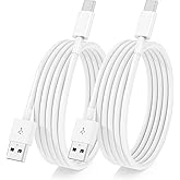 USB A to USB C Cable 2m,2Pack Apple iPhone Car Charger CarPlay Charging Cord Long 6ft for iPhone 17/17 Pro/16/16 Pro/16 Pro M
