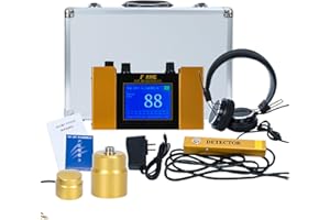 LUQEEG Water Leak Detector, Underground Water Pipe Leakage Monitor with Digital Display & Earphone & Carrying Case for Water Leakage Detection Construction Pipelines (US Plug)