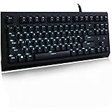 Velocifire TKL01 Tenkeyless Mechanical Keyboard with Brown Switches LED Backlit 87 Keys Gaming Keyboard