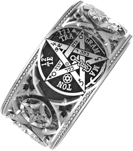 Amazon.com: 925 Sterling Silver Gothic Tetragrammaton Ring for Men