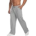 Deyeek Men's Lightweight Sweatpants Open Bottom Sweat Pants for Men Straight Leg Gym Sweatpants Lounge Pants with Pockets