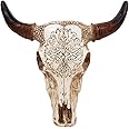 Treasure Gurus Southwestern Tooled Steer/Bull/Cow Skull and Horns