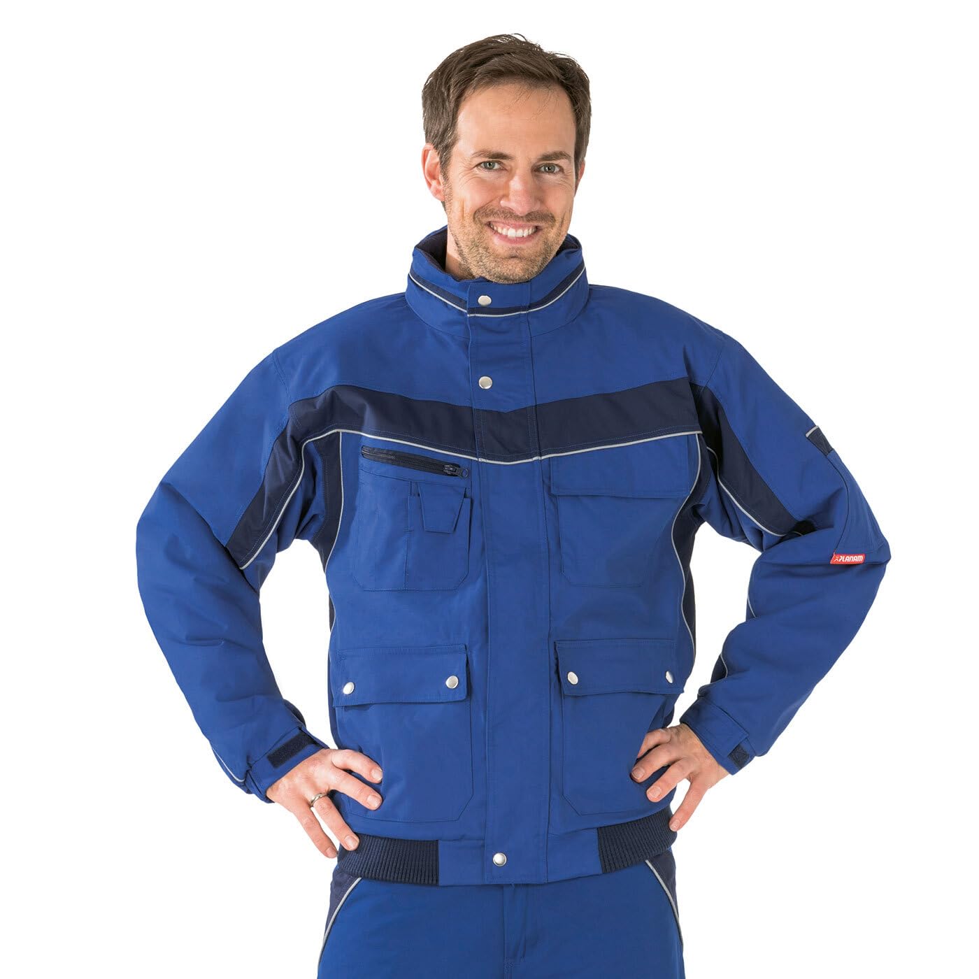 Planam Size XXXL Men's Plaline Winter Blouson Cornflower Blue Navy Model 2591