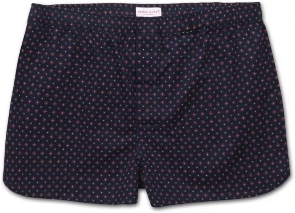Mens Modern Fit Cotton Boxer Shorts Underwear, Nelson 72 Navy