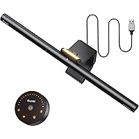Quntis Monitor Light Bar 16.7'', USB-Powered Backlight Eye Care No Glare Computer Light with Remote, Auto-Dimming & Timer, St