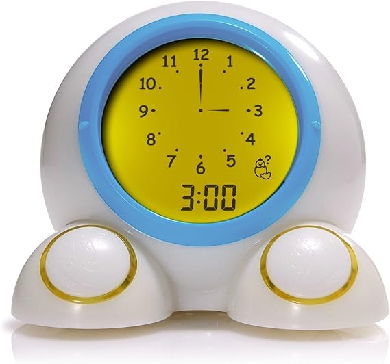 Amazon Com Playmonster Teach Me Time Educational Alarm Clock Night Light Home Kitchen
