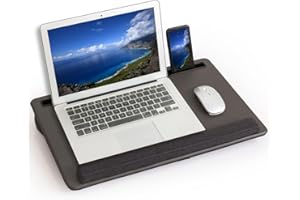 HLead Lap Desk Home Office Lap Desk Portable Laptop Desk for Left Right - Handers with Whole Mouse Pad Wrist Pad Dual Cushion