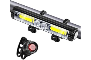 Bike Lights, Bicycle Lights for Night Riding, Super Bright USB Rechargeable Bike Light with High Beam Low Beam for Road Mount