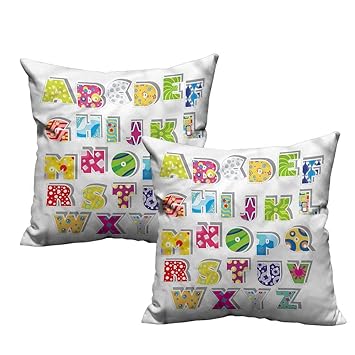Amazon Com Hekua Letters Toddler Pillowcase Alphabet Set Colorful