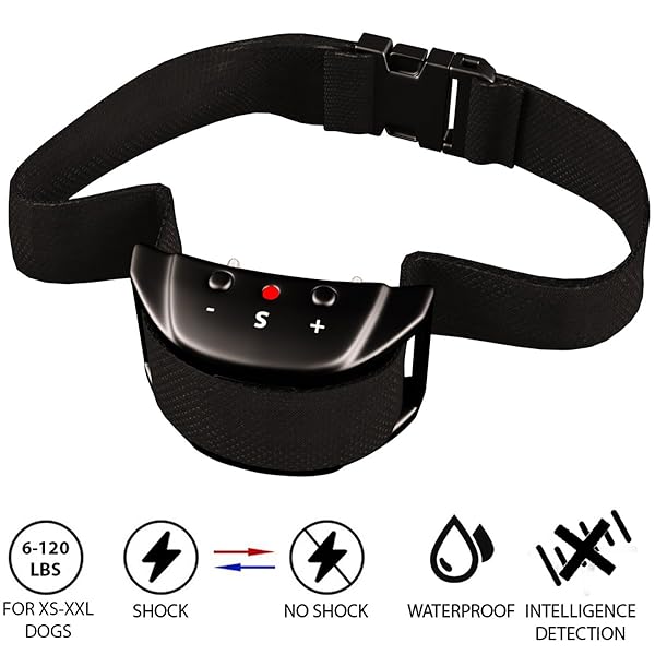 [NEW 2018] Bark Collar with UPGRADED Smart Chip - Best Intelligent Dog Shock Anti-Barking Collar. No Bark Control for Small / Medium/Large Dogs / Electronic Safe Stop Barking Device