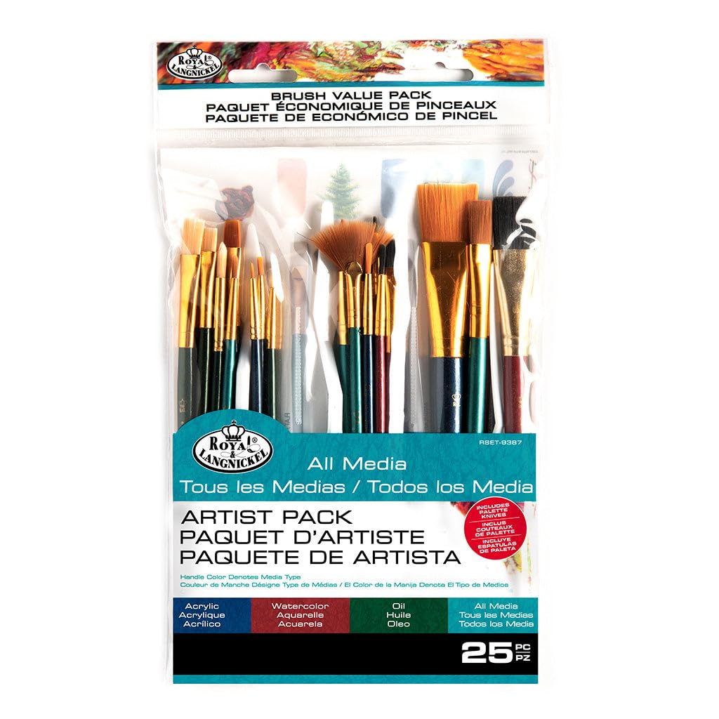 Royal & Langnickel 25 piece Artist Variety Brush Pack - All Media
