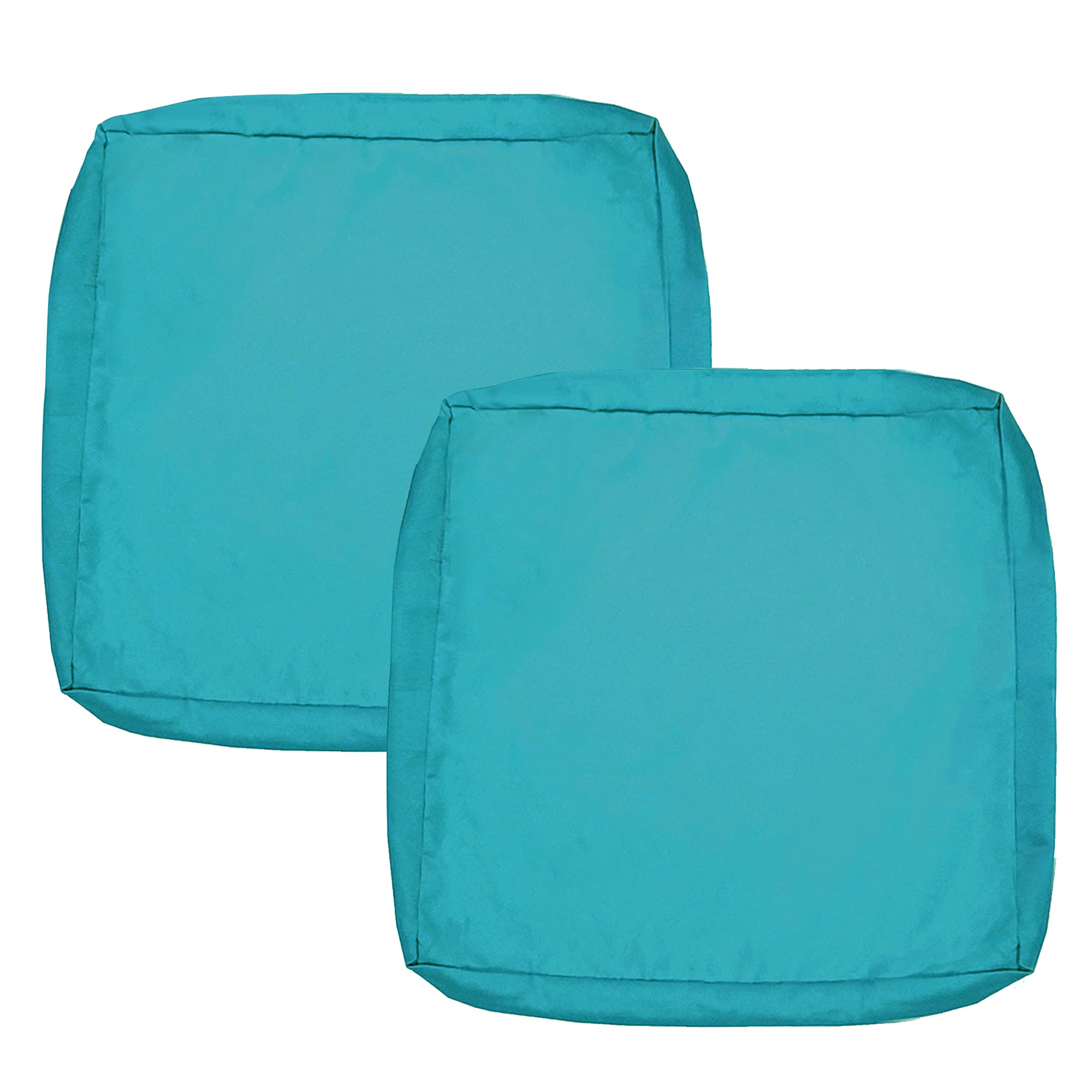 Photo 1 of Sqodok Patio Cushion Covers, Waterproof Outdoor Cushion Covers Replacement, Patio Cushion Seat Slicovers for Sectional Sofa, Chair, Outdoor Wicker Patio Sofa (Sky Blue, 18"x18"x2"-2 Pack-Cover ONLY)
