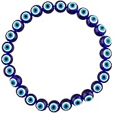 CRYSTALIS Evil Eye Bracelet for Boosting Protection-Good Luck and Peace - 8mm Beaded Bracelet for Women Men - Elastic Adjustable Size
