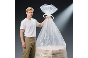 clear plastic bags 59 x 71 Inch large storage bags for garage, Moving, Moistureproof, Dustproof, Luggage, Kids Bike, Big Plus