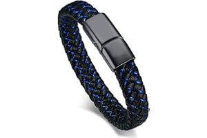 zeqingjw Cremation Memorial Urn Bracelet Made of Genuine Leather, Stainless Steel Cremation Bangle Keepsake Urn Bracelet for Ashes