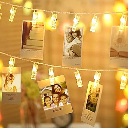 20led Clip Card Photo String Fairy Lights Ceremony Party Bedroom
