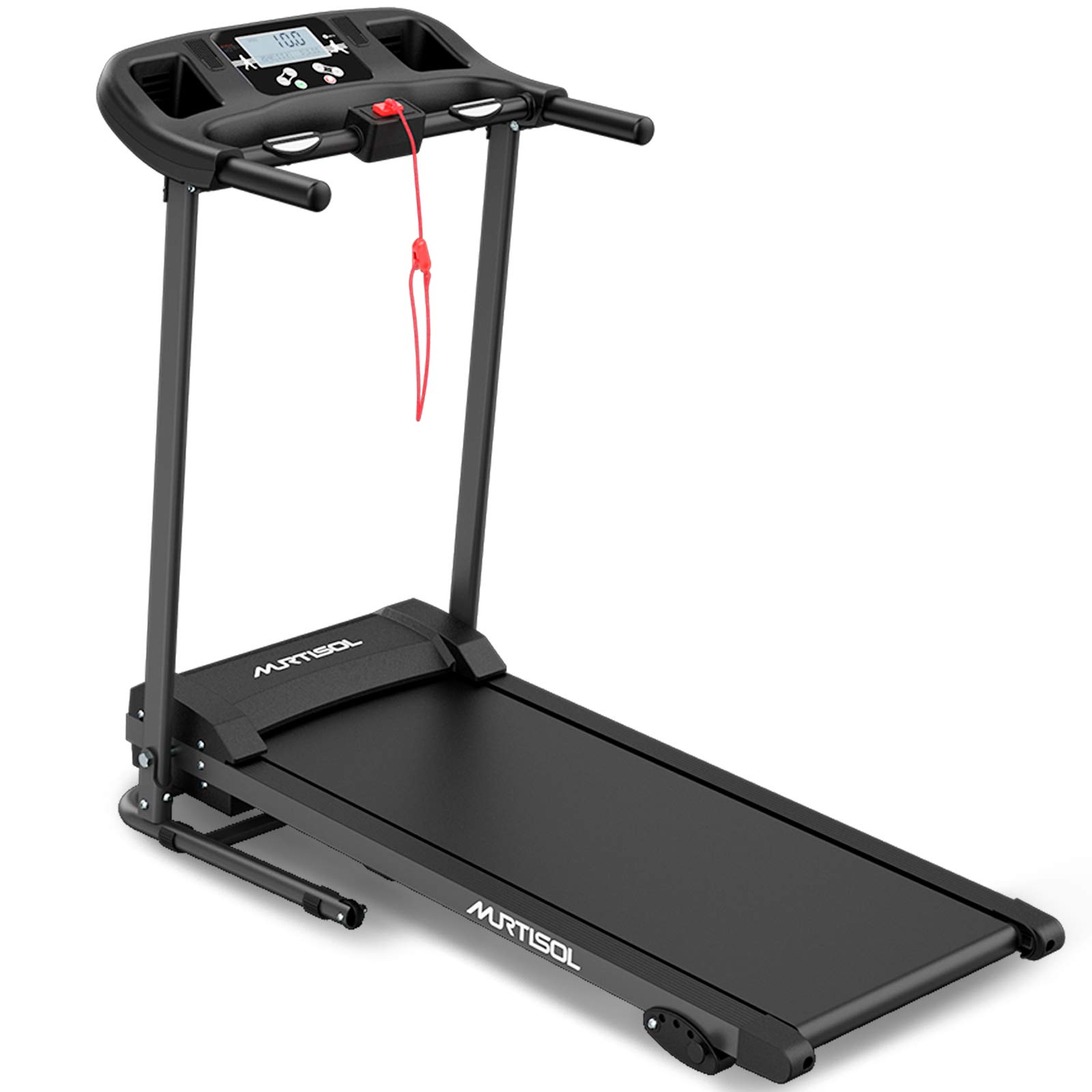 Murtisol Electric Treadmill Folding Running Machine with APP and Manual 3-Level Incline,Running Trea