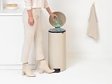 Brabantia NewIcon 30L Pedal Bin Soft Closing Lid Light Pedal Beige view 7