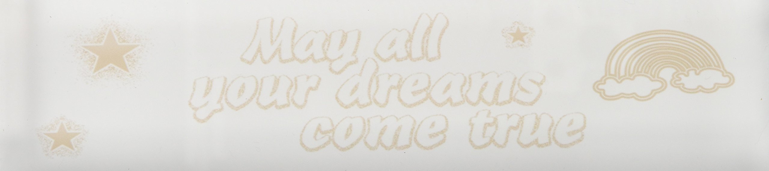 Little Helper Diamond Polished Baby Gift Keepsake/Token (5 x 21 x 2cm, Large Rectangle, Neutral, May All Your Dreams Come True)