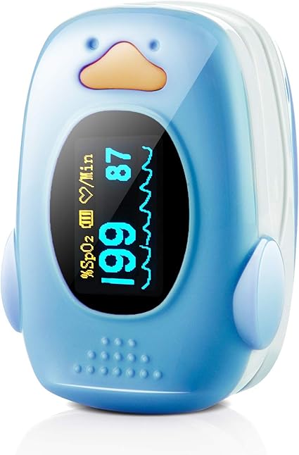 Pulsioximetro pediátrico certificado por la FDA para niños y bebés, Azul: Amazon.com.mx: Salud y Cuidado Personal