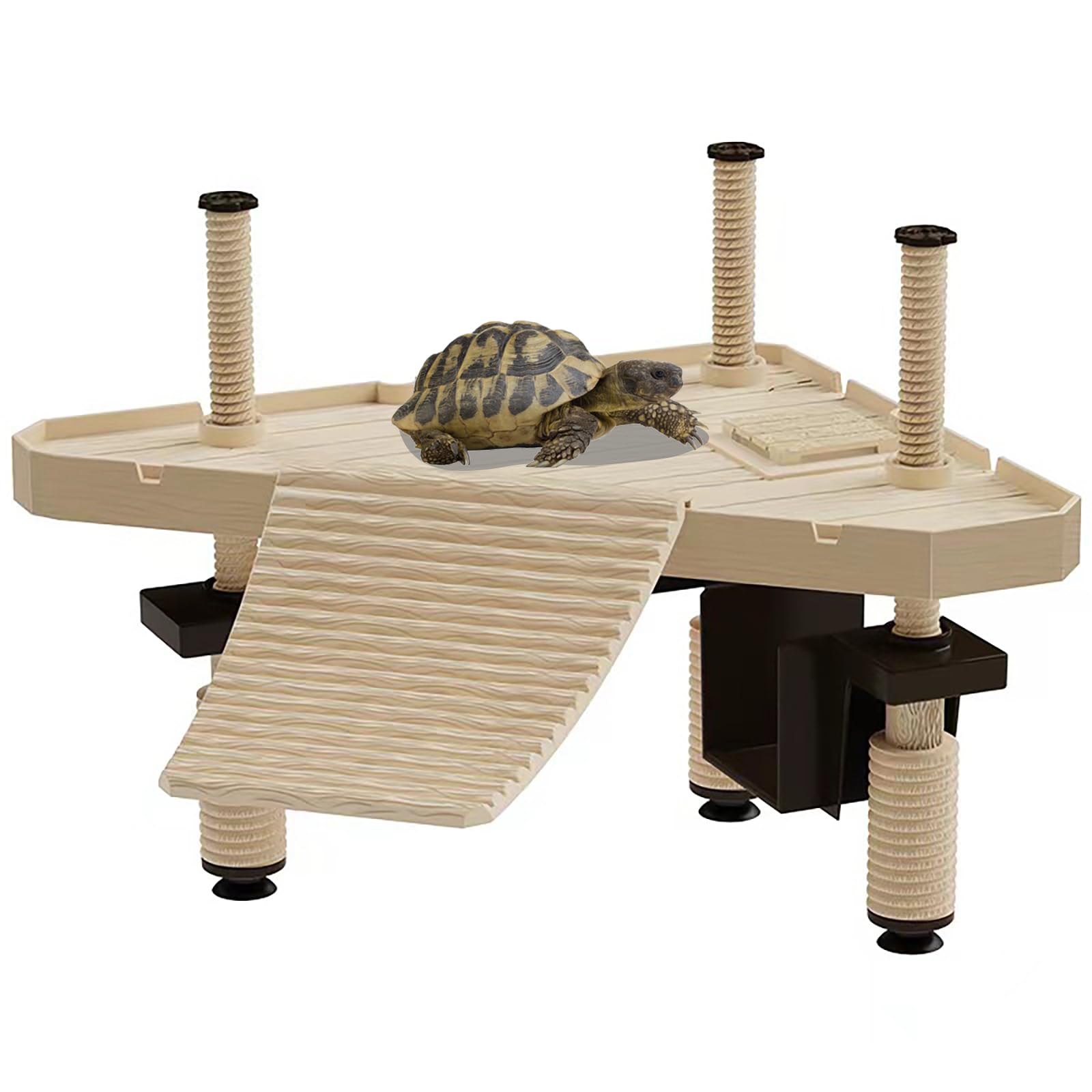 ATB-GIFT Turtle basking platform, Floating dock for turtle tank, Turtle dock for Small Reptile Frog Terrapin(SIZE:M)