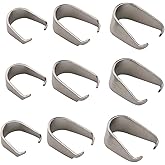300pcs Mixed Stainless Steel Pinch Clip Clasp Bail Finish Necklace Clasps Pendant Clasps Claw Bail Pendant Clasps Pinch Clip Clasp Bail for Necklace Dangle Charm Pendant Connector (M397)